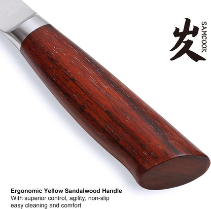 Kiritsuke Chef Knife - 8 Inch Professional Sharp Damascus Knife,High Carbon Stainless Steel Kitchen Gyuto knife - Ergonomic Octagonal Ebony Handle with Gift Box