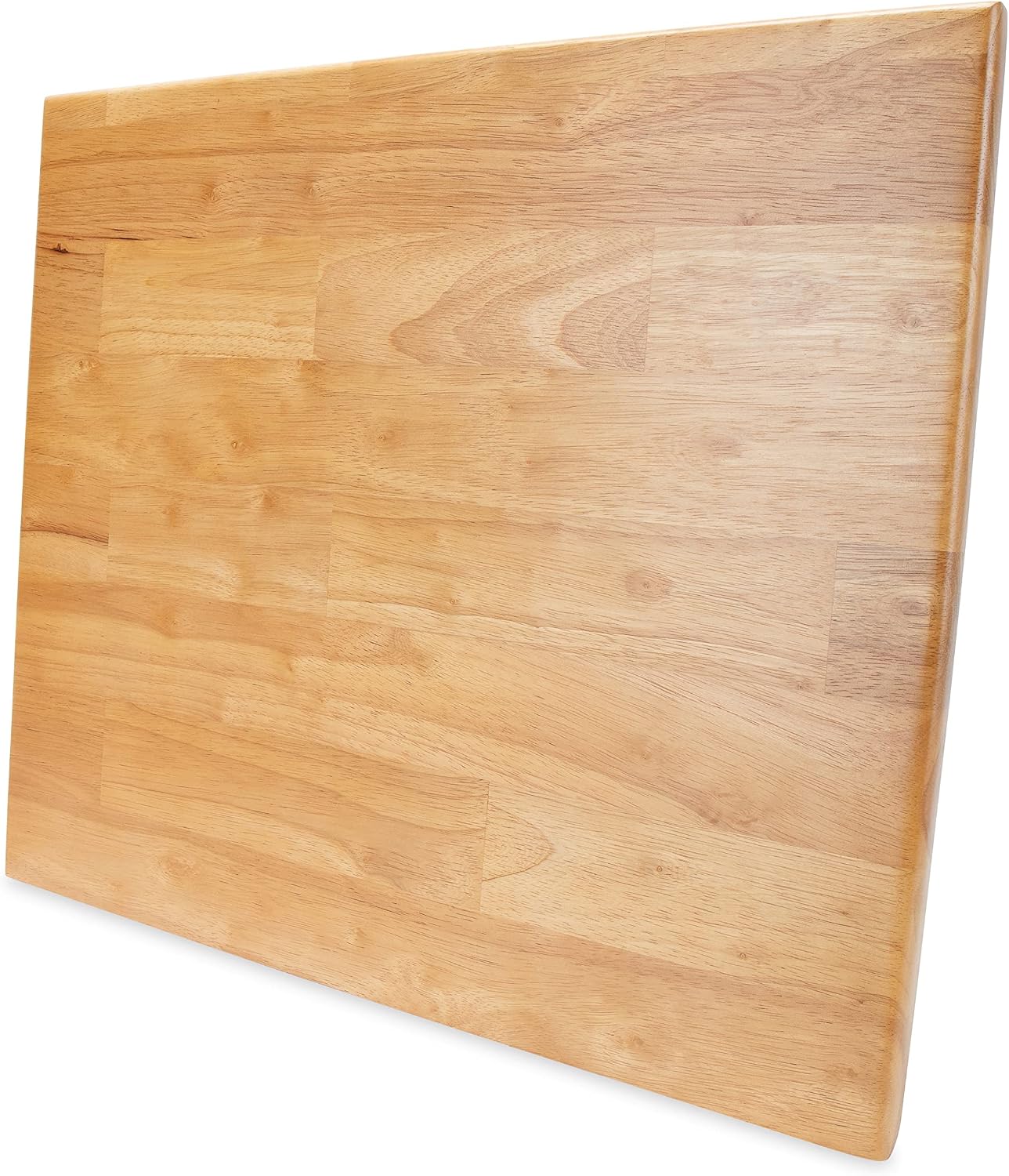 Oak Accents Camper/RV Silent Top Stovetop Cover | Features Solid Oak-Finish Hardwood w/Non-Toxic Finish & 4 Non-Slip Rubber Feet | Includes Flexible Cutting Mat | 19.5” x 17” x .75” (43521)