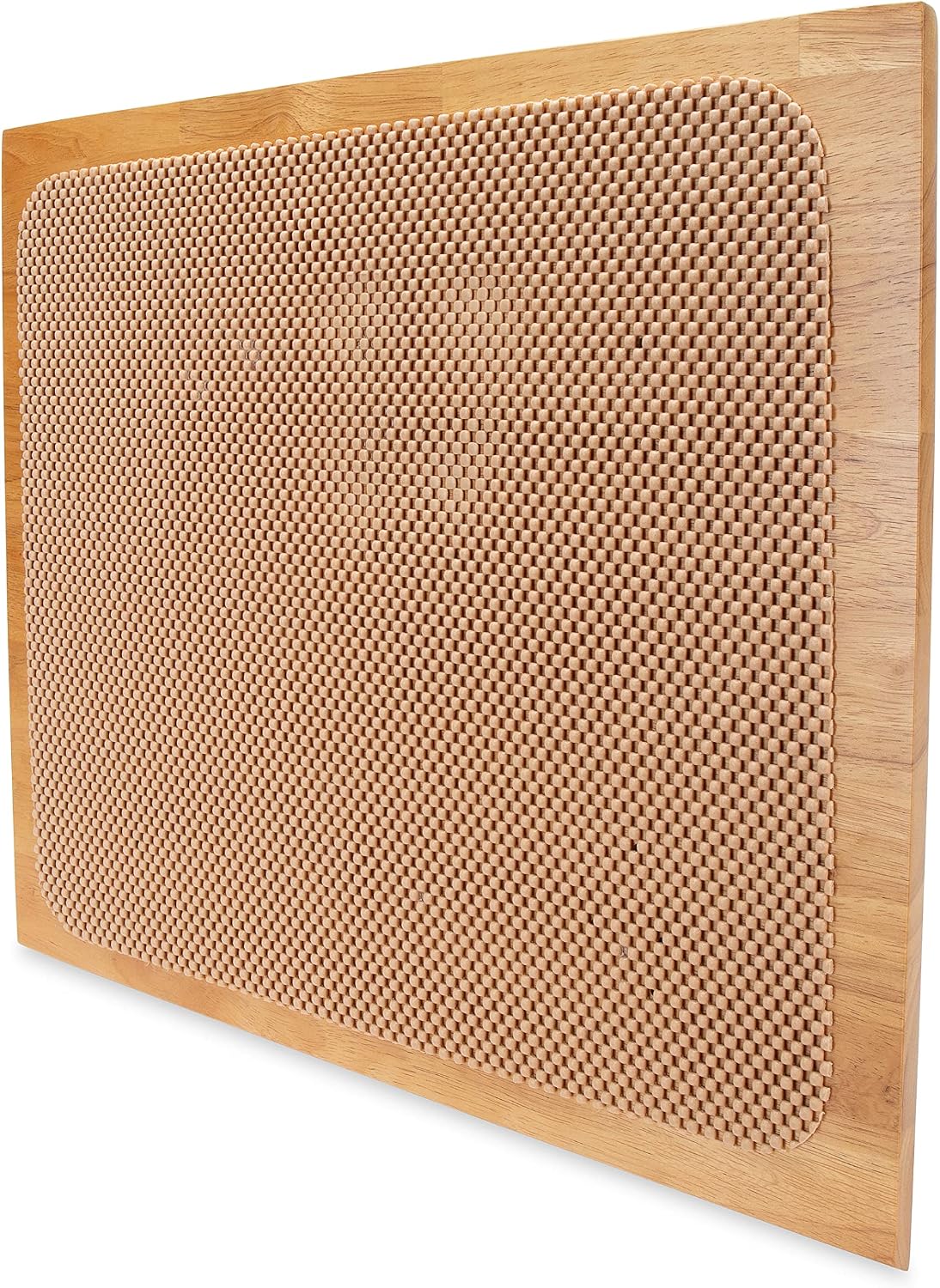 Oak Accents Camper/RV Silent Top Stovetop Cover | Features Solid Oak-Finish Hardwood w/Non-Toxic Finish & 4 Non-Slip Rubber Feet | Includes Flexible Cutting Mat | 19.5” x 17” x .75” (43521)