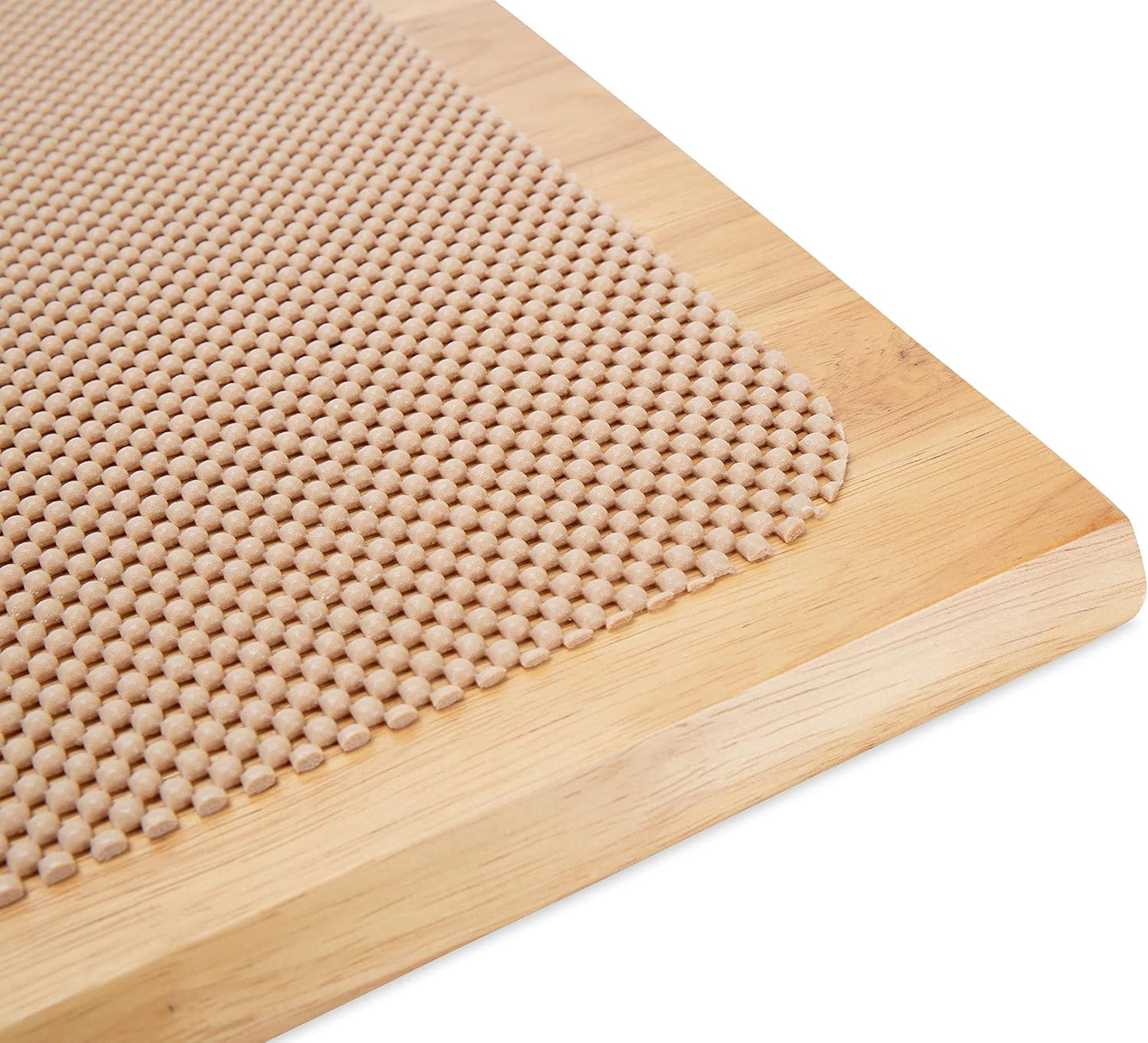 Oak Accents Camper/RV Silent Top Stovetop Cover | Features Solid Oak-Finish Hardwood w/Non-Toxic Finish & 4 Non-Slip Rubber Feet | Includes Flexible Cutting Mat | 19.5” x 17” x .75” (43521)