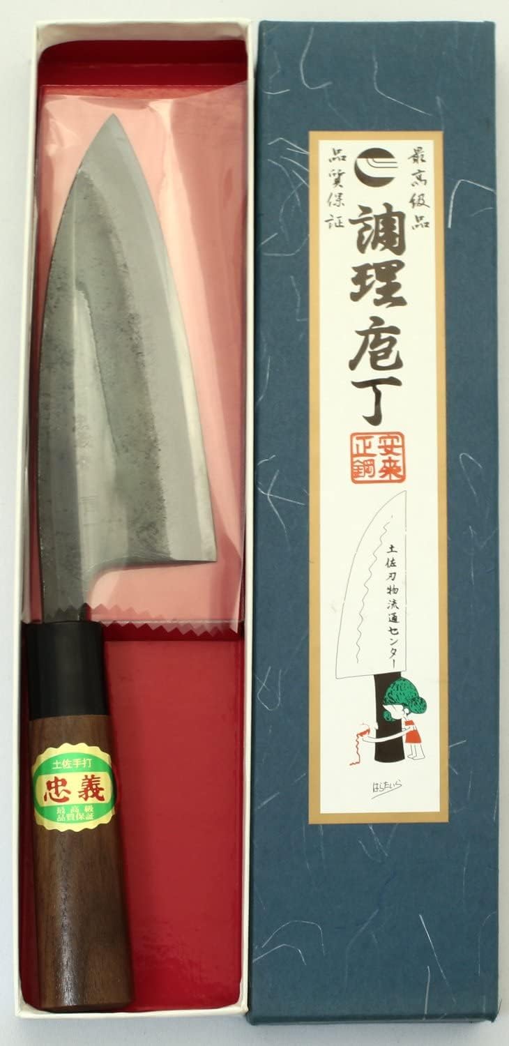 Tosa Knife, Black Uchi, Deba Knife, Blue Steel, No. 1, 8.3 inches (210 mm)