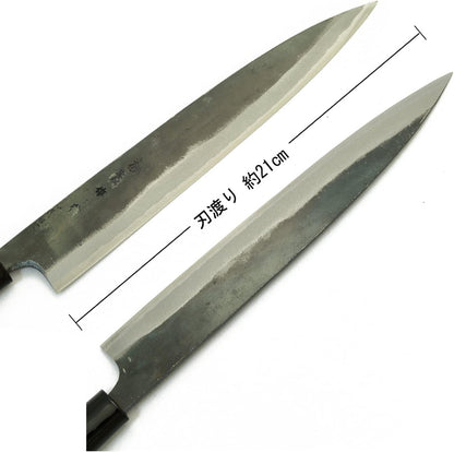 Tosa Knife, Black Uchi, Deba Knife, Blue Steel, No. 1, 8.3 inches (210 mm)