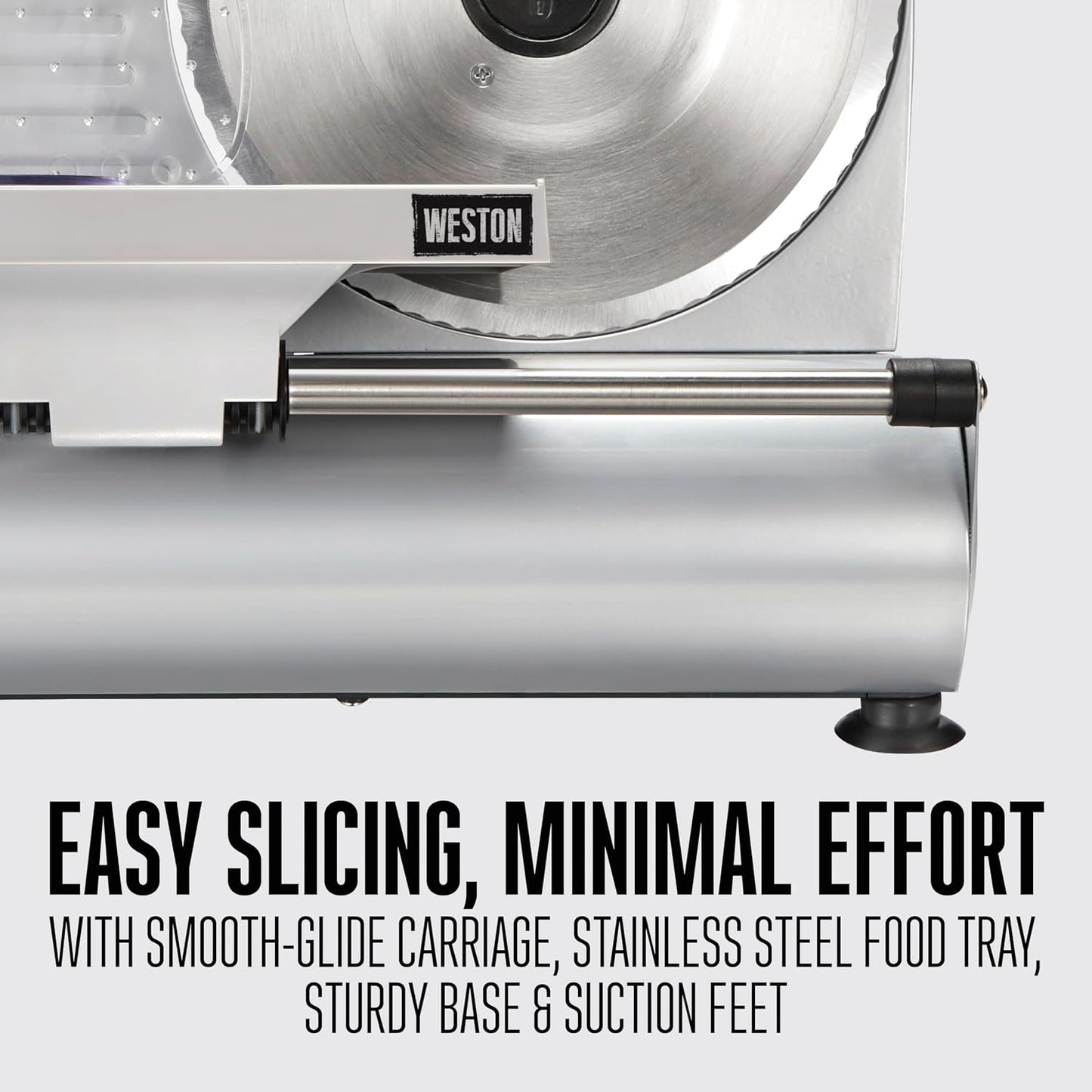 Electric Deli Meat Slicer Machine For Home & Food Slicer | Adjustable Slice Thickness | Non-Slip Suction Feet | Removable 9” Deli Slicer Stainless Steel Blade | Easy to Clean