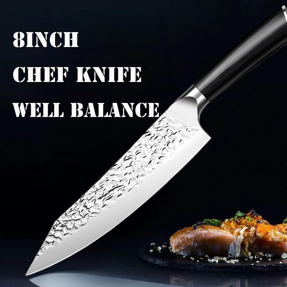 Paring Knife 3.5 inch Small Kitchen Knife Manual Sharpened 5Cr15Mov Stainless Steel Fruit Knife Full Tang with 3 Rivets in Ergonomic Pakkawood Handle