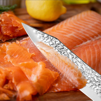 Paring Knife 3.5 inch Small Kitchen Knife Manual Sharpened 5Cr15Mov Stainless Steel Fruit Knife Full Tang with 3 Rivets in Ergonomic Pakkawood Handle
