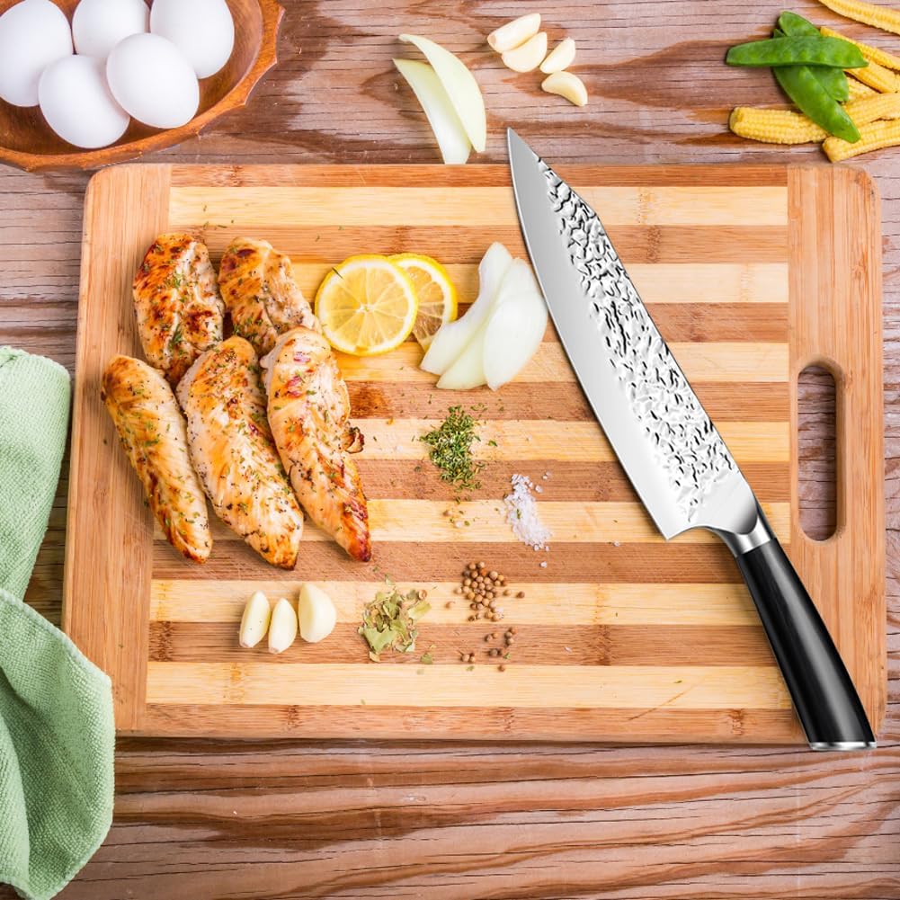 Paring Knife 3.5 inch Small Kitchen Knife Manual Sharpened 5Cr15Mov Stainless Steel Fruit Knife Full Tang with 3 Rivets in Ergonomic Pakkawood Handle