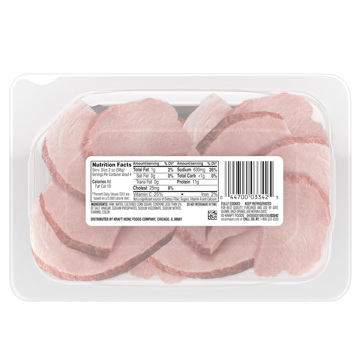 Carving Board, Slow Cooked Ham Sliced Deli Meat, 7.5 oz Pack