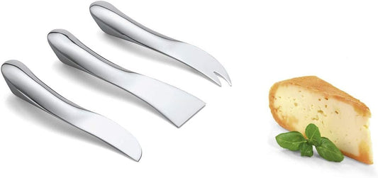 Set of 3 Wave Cheese Knives