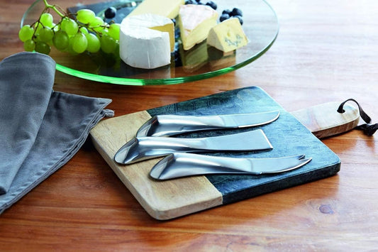 Set of 3 Wave Cheese Knives