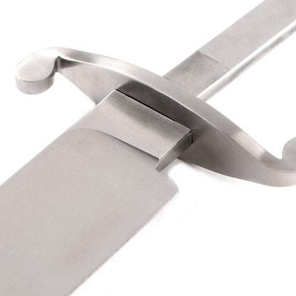 Knife Making Guard - (S Pattern) - (Designed by Harvey Dean, MS) - (Master Series) - Stainless Steel - (4.125 x 1.125 x .270 inches) - [.640 x .240 slot] - (USA Design) - (by KnifeKits)