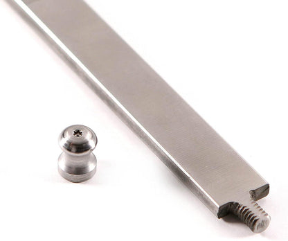 Knife Making Guard - (S Pattern) - (Designed by Harvey Dean, MS) - (Master Series) - Stainless Steel - (4.125 x 1.125 x .270 inches) - [.640 x .240 slot] - (USA Design) - (by KnifeKits)