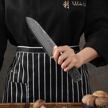 EDIS Damascus Kitchen Knife Set, 4-Piece VG10 Core, Pakkawood Handle | Santoku, carving, small santoku and paring knives cover roast slicing, vegetable prep, herbs, fruit, and trimming, gift box
