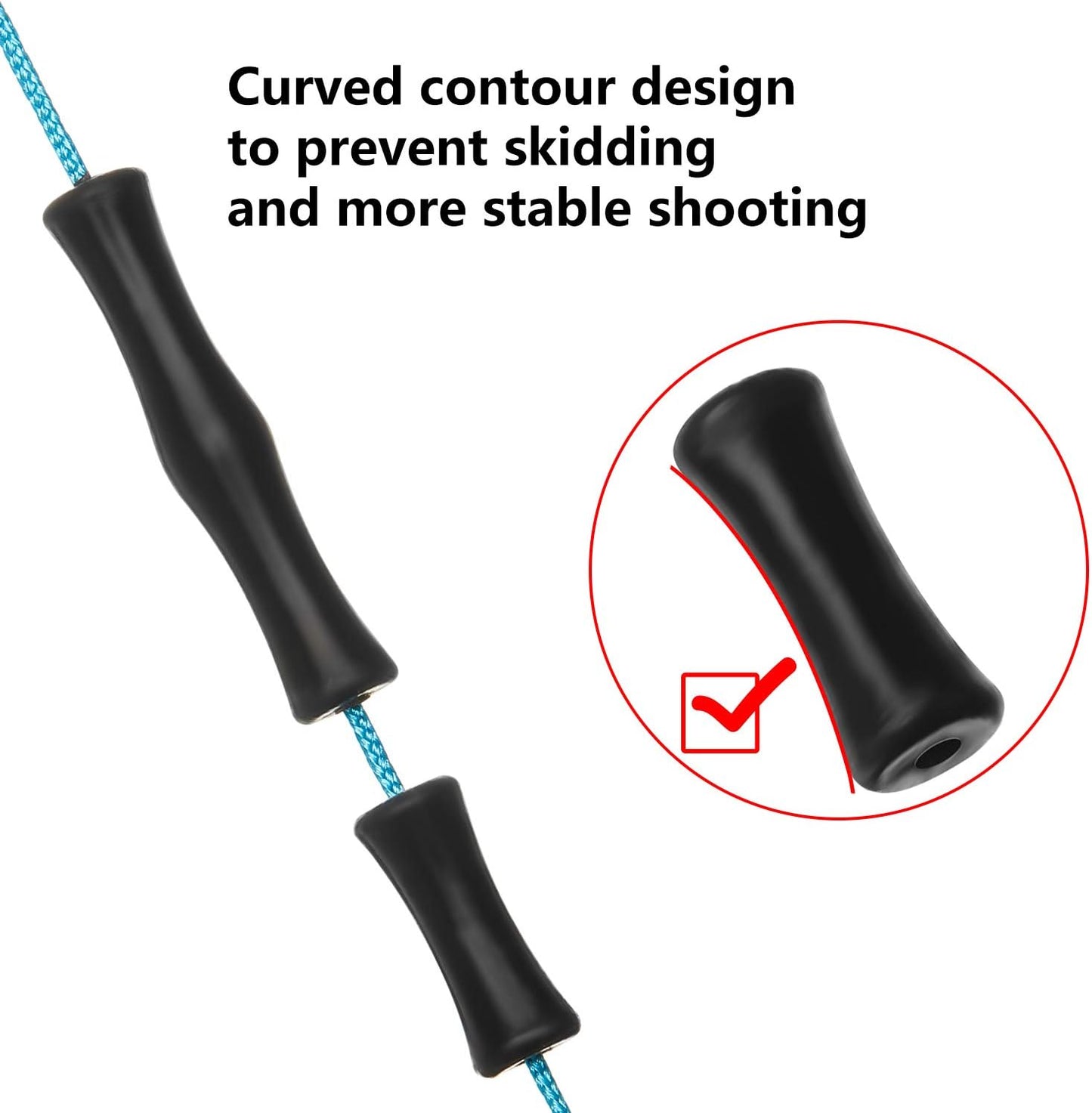 6 Sets Bowstring Finger Guards Archery Bowstring Finger Protector for Hunting