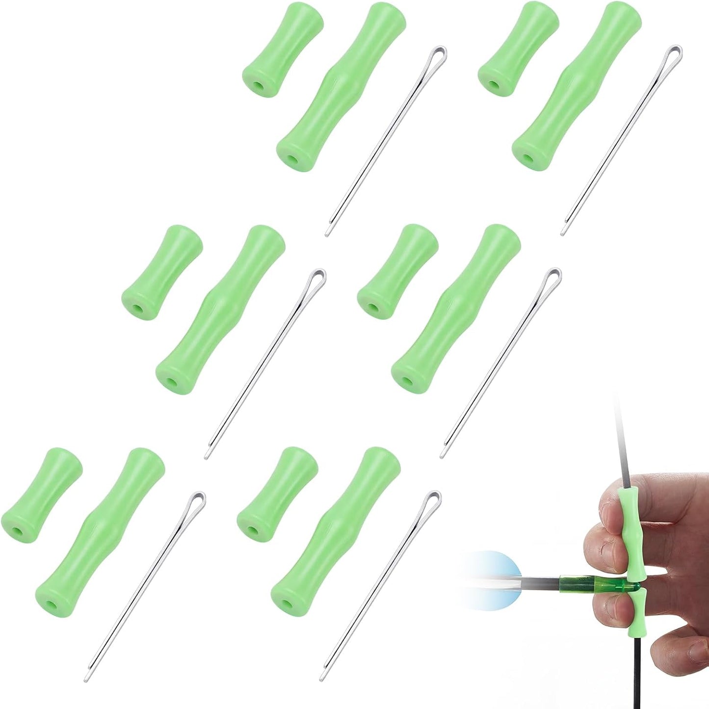 6 Sets Bowstring Finger Guards Archery Bowstring Finger Protector for Hunting