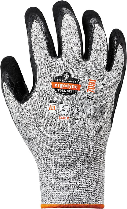 Nitrile Coated Work Gloves, Cut Resistant Level A3, Grip For Wet or Dry Enviroments, ProFlex