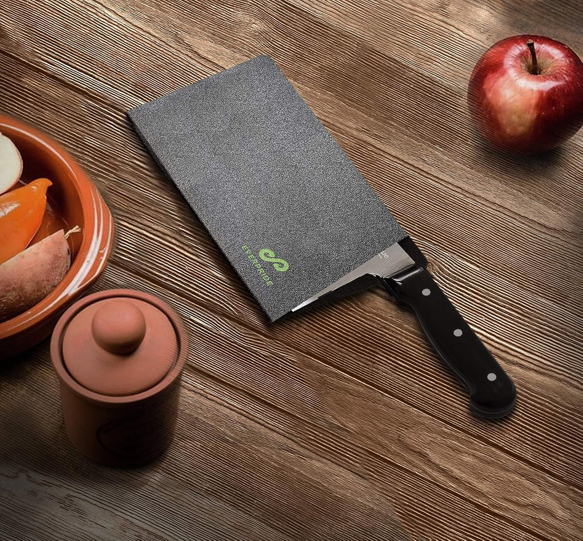Butcher Chef Knife Edge Guard - Wide Knives Blade Edge Protectors - Meat Cleaver Knife Sheath - BPA-Free Chef Knife Cover Fits Blades Up To 8” x 4” – Knives Not Included