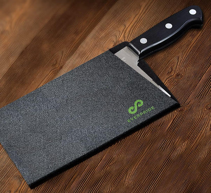 Butcher Chef Knife Edge Guard - Wide Knives Blade Edge Protectors - Meat Cleaver Knife Sheath - BPA-Free Chef Knife Cover Fits Blades Up To 8” x 4” – Knives Not Included