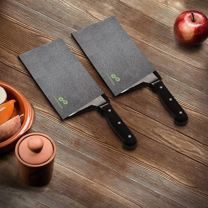 Butcher Chef Knife Edge Guard - Wide Knives Blade Edge Protectors - Meat Cleaver Knife Sheath - BPA-Free Chef Knife Cover Fits Blades Up To 8” x 4” – Knives Not Included