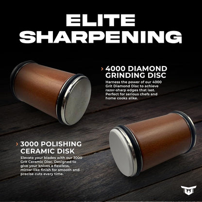 Rolling Knife Sharpener Tool Kit, Kitchen Knife Sharpener with Diamonds and Ceramic, Sharpener Kit offer 15° & 20° Magnetic Angles, Hunting knife Sharpener for Kitchen Gadgets & Gifts