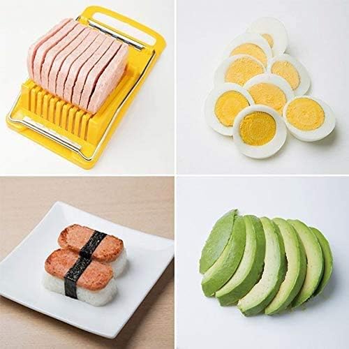 Slicer Cuts Spam, Luncheon Meat, Boiled Eggs Ham Into 11 Neat And Equal Slices Without Mashing (Only Suits Soft Cheese)