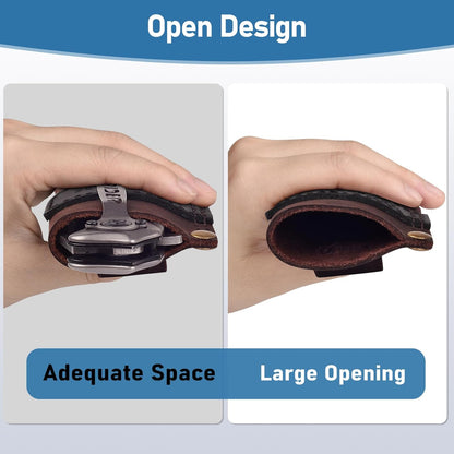 Leather Knife Sheath Belt Series - Durable, Well Made, Nice Leather, Easy and Quick Access to the Knife, Suitable for Most Folding Knives, Darkbrown