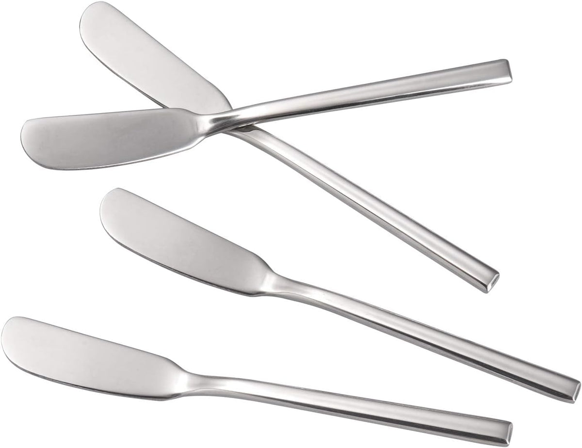 Butter Knife Stainless Steel Butter Knife Spreader 6.5-Inch Cheese Spreaders, Set of 4