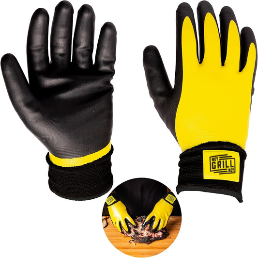 Pitmaster Gloves | BBQ Gloves | Heat Protection up to 500°F or 260°C | High Temp Resistance | Fireproof Glove for Grilling Smoking Barbecue | Washable Mitts | Waterproof | Size - Small