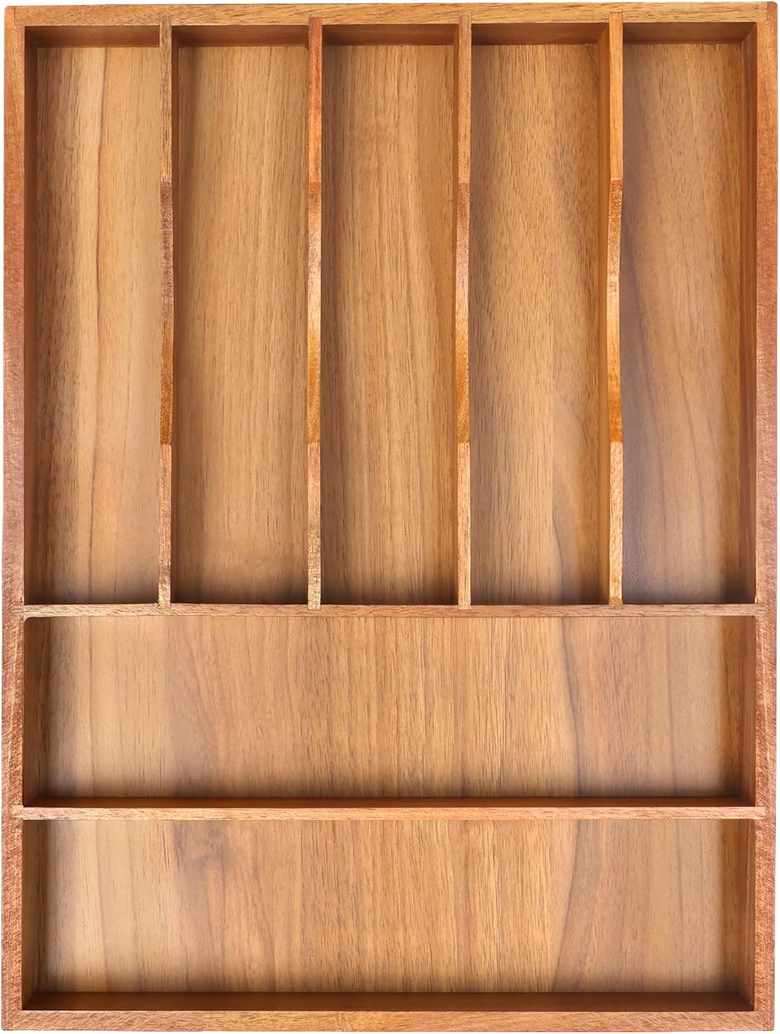 Silverware Organizer Kitchen Drawer Organizer Expandable Bamboo Utensil Holder Cutlery Tray for Kitchen Utensil and Flatware Bedroom Office