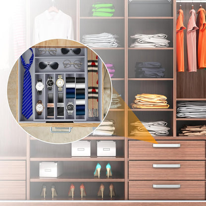 Silverware Organizer Kitchen Drawer Organizer Expandable Bamboo Utensil Holder Cutlery Tray for Kitchen Utensil and Flatware Bedroom Office