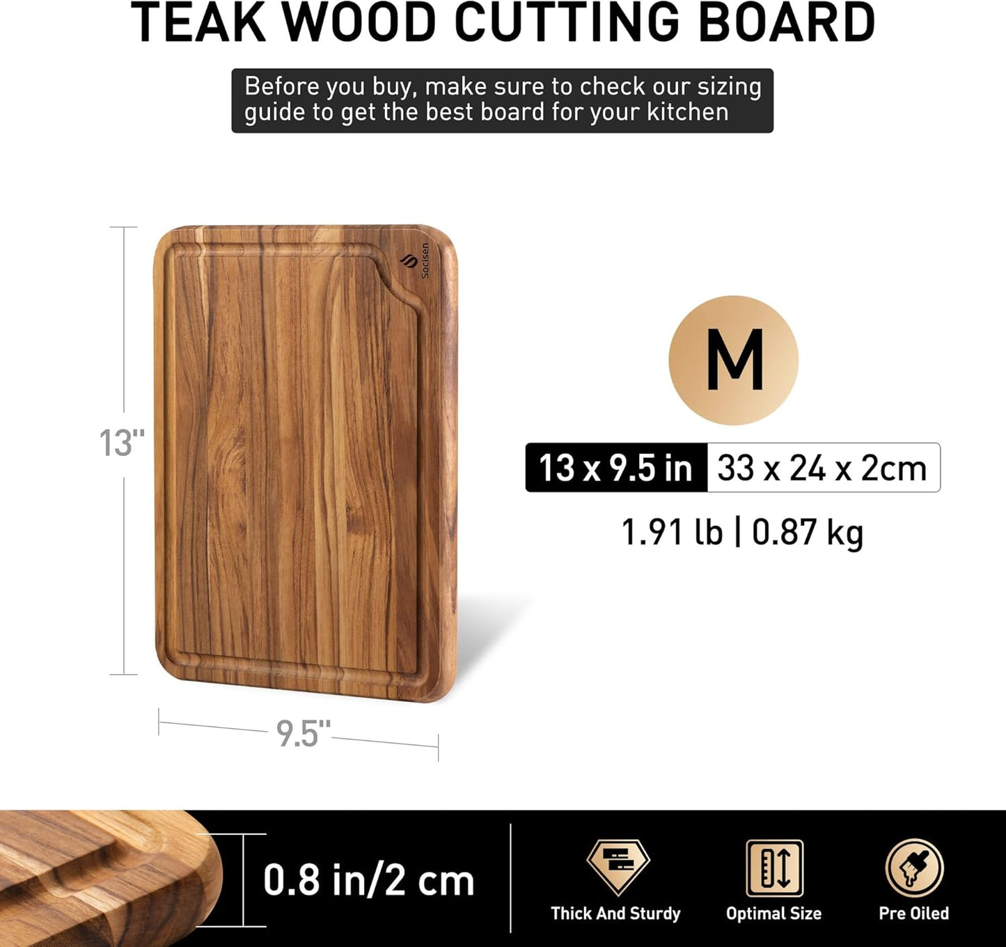 3 Pack Teak Wood Cutting Board Set for Kitchen Charcuterie Board Serving Heavy Duty Non Toxic Slip Over Sink Solid Thick Haus Wooden Chopping Board Large Big Small Meat Best Kitchen Mother Gift