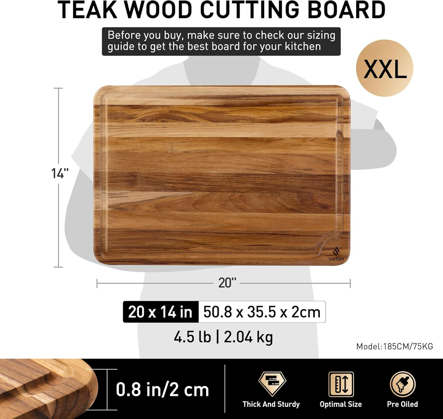 3 Pack Teak Wood Cutting Board Set for Kitchen Charcuterie Board Serving Heavy Duty Non Toxic Slip Over Sink Solid Thick Haus Wooden Chopping Board Large Big Small Meat Best Kitchen Mother Gift
