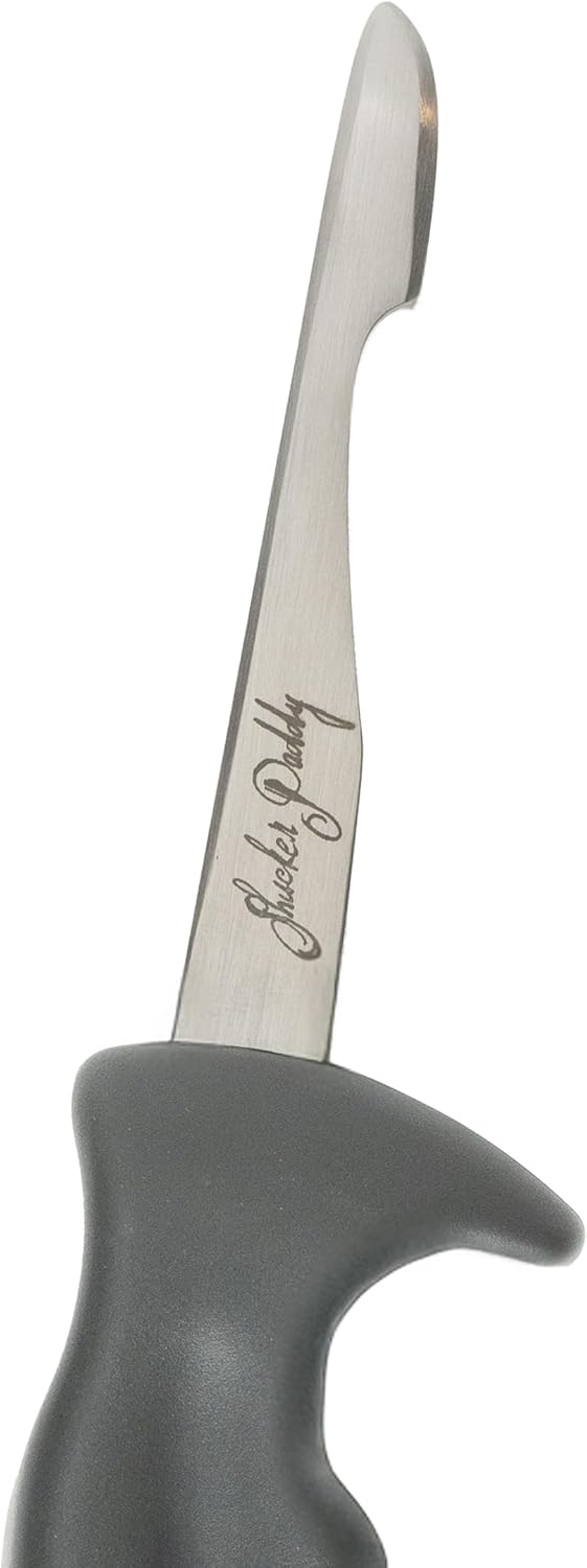 Shucker Paddy Oyster Knife, Ergonomic Pistol Grip Oyster Shucking Knife with Finger Guard, 3in Stainless Steel Blade, Dishwasher Safe, Professional Oyster Opener