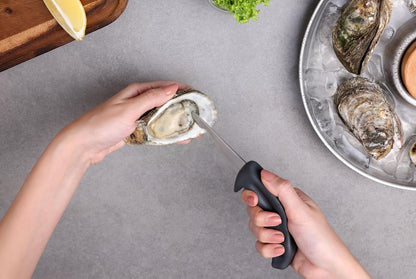 Shucker Paddy Oyster Knife, Ergonomic Pistol Grip Oyster Shucking Knife with Finger Guard, 3in Stainless Steel Blade, Dishwasher Safe, Professional Oyster Opener