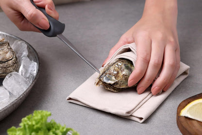 Shucker Paddy Oyster Knife, Ergonomic Pistol Grip Oyster Shucking Knife with Finger Guard, 3in Stainless Steel Blade, Dishwasher Safe, Professional Oyster Opener