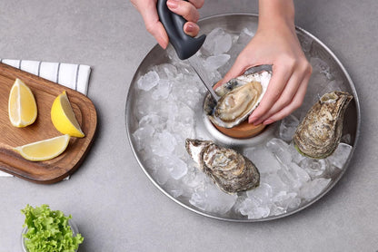 Shucker Paddy Oyster Knife, Ergonomic Pistol Grip Oyster Shucking Knife with Finger Guard, 3in Stainless Steel Blade, Dishwasher Safe, Professional Oyster Opener