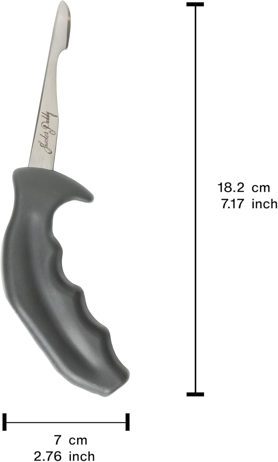 Shucker Paddy Oyster Knife, Ergonomic Pistol Grip Oyster Shucking Knife with Finger Guard, 3in Stainless Steel Blade, Dishwasher Safe, Professional Oyster Opener
