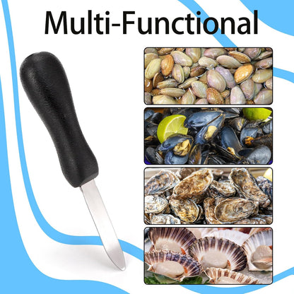 10 Pack Oyster Shucking Knife, Stainless Steel Oyster Knife Oyster Shucker Clam Knife, Oyster Knives Suitable for All Kinds of Shells and Oysters Shucking(White+ Black)