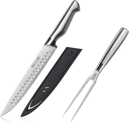 Cangshan Sanford Series 1027198 German Steel 2-Piece Carving Set with Sheath