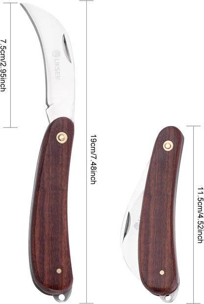Pruning Knife - Double Blades Grafting Gardening Knife, Outdoors Folding Pocket Knife for Garden Budding (19) (6)