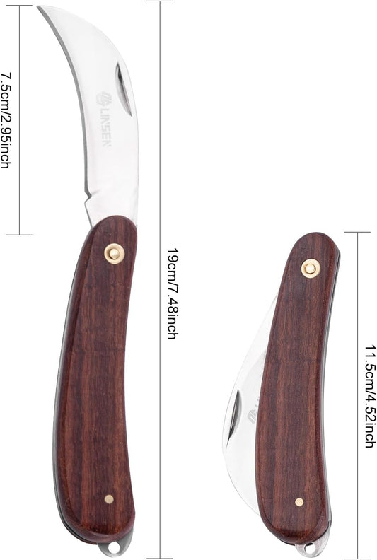 Pruning Knife - Double Blades Grafting Gardening Knife, Outdoors Folding Pocket Knife for Garden Budding (19) (6)