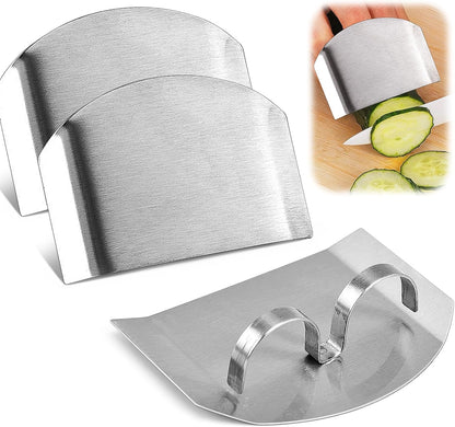 5er Pack Chef Finger Guards for Cutting,304 Stainless Steel Finger Protectors for Cutting, Slicing and Chopping Vegetables, Fruits and Meat, Avoid Hurting Kitchen Tools (double fingers)