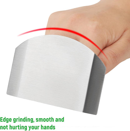 5er Pack Chef Finger Guards for Cutting,304 Stainless Steel Finger Protectors for Cutting, Slicing and Chopping Vegetables, Fruits and Meat, Avoid Hurting Kitchen Tools (double fingers)