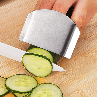 5er Pack Chef Finger Guards for Cutting,304 Stainless Steel Finger Protectors for Cutting, Slicing and Chopping Vegetables, Fruits and Meat, Avoid Hurting Kitchen Tools (double fingers)