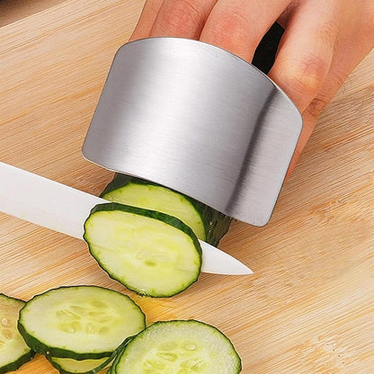 5er Pack Chef Finger Guards for Cutting,304 Stainless Steel Finger Protectors for Cutting, Slicing and Chopping Vegetables, Fruits and Meat, Avoid Hurting Kitchen Tools (double fingers)