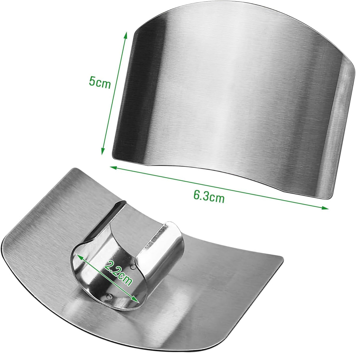 5er Pack Chef Finger Guards for Cutting,304 Stainless Steel Finger Protectors for Cutting, Slicing and Chopping Vegetables, Fruits and Meat, Avoid Hurting Kitchen Tools (double fingers)