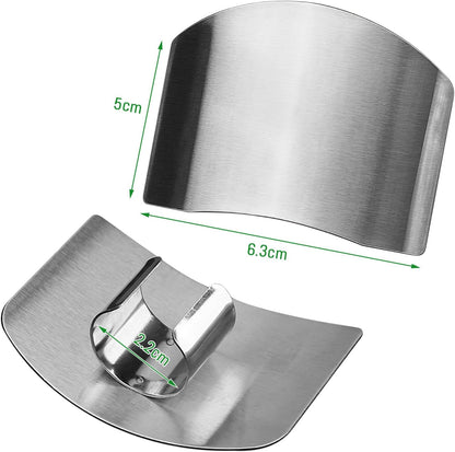 5er Pack Chef Finger Guards for Cutting,304 Stainless Steel Finger Protectors for Cutting, Slicing and Chopping Vegetables, Fruits and Meat, Avoid Hurting Kitchen Tools (double fingers)