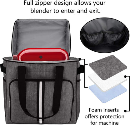 Coffee Maker Travel Bag Compatible with Keurig K-Slim, Keurig K-Supreme or Other Accessories, Portable Coffee Maker Case with Shoulder Strap for Travel, Grey
