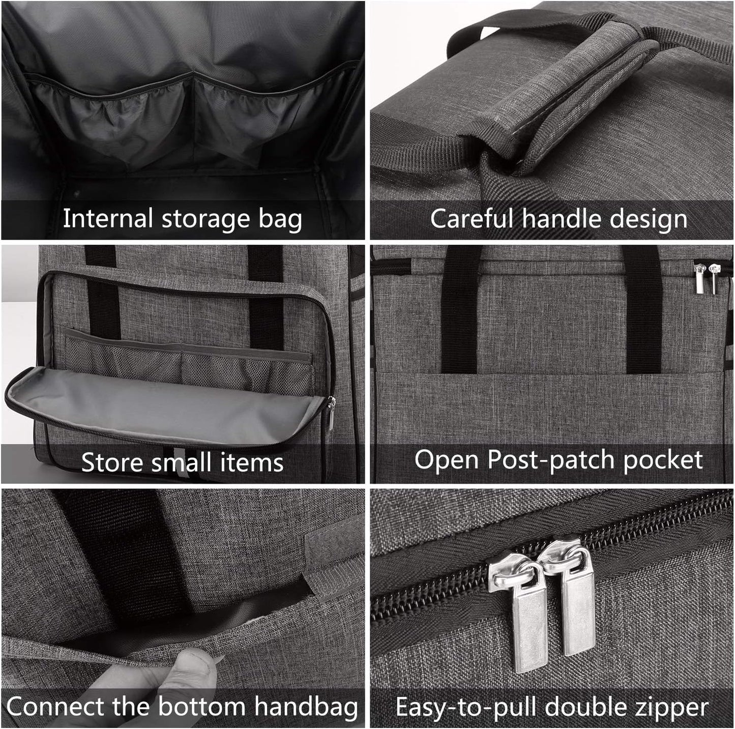 Coffee Maker Travel Bag Compatible with Keurig K-Slim, Keurig K-Supreme or Other Accessories, Portable Coffee Maker Case with Shoulder Strap for Travel, Grey