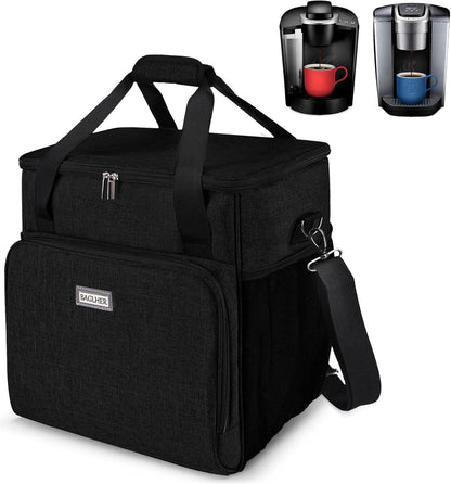 Coffee Maker Travel Bag Compatible with Keurig K-Slim, Keurig K-Supreme or Other Accessories, Portable Coffee Maker Case with Shoulder Strap for Travel, Grey