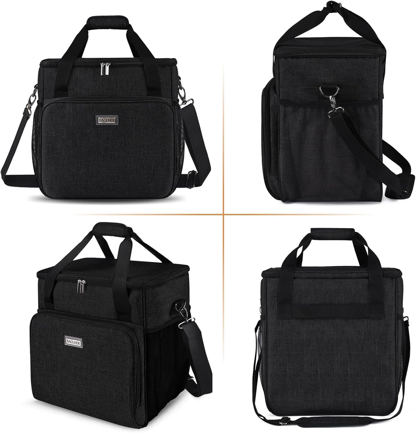 Coffee Maker Travel Bag Compatible with Keurig K-Slim, Keurig K-Supreme or Other Accessories, Portable Coffee Maker Case with Shoulder Strap for Travel, Grey